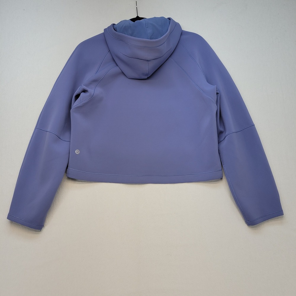 Lululemon‎ AirWrap Pullover Hoodie Womens 4 Blue Purple Cropped W3ECQS - Picture 2 of 9
